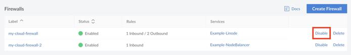 Update your Firewall’s status.